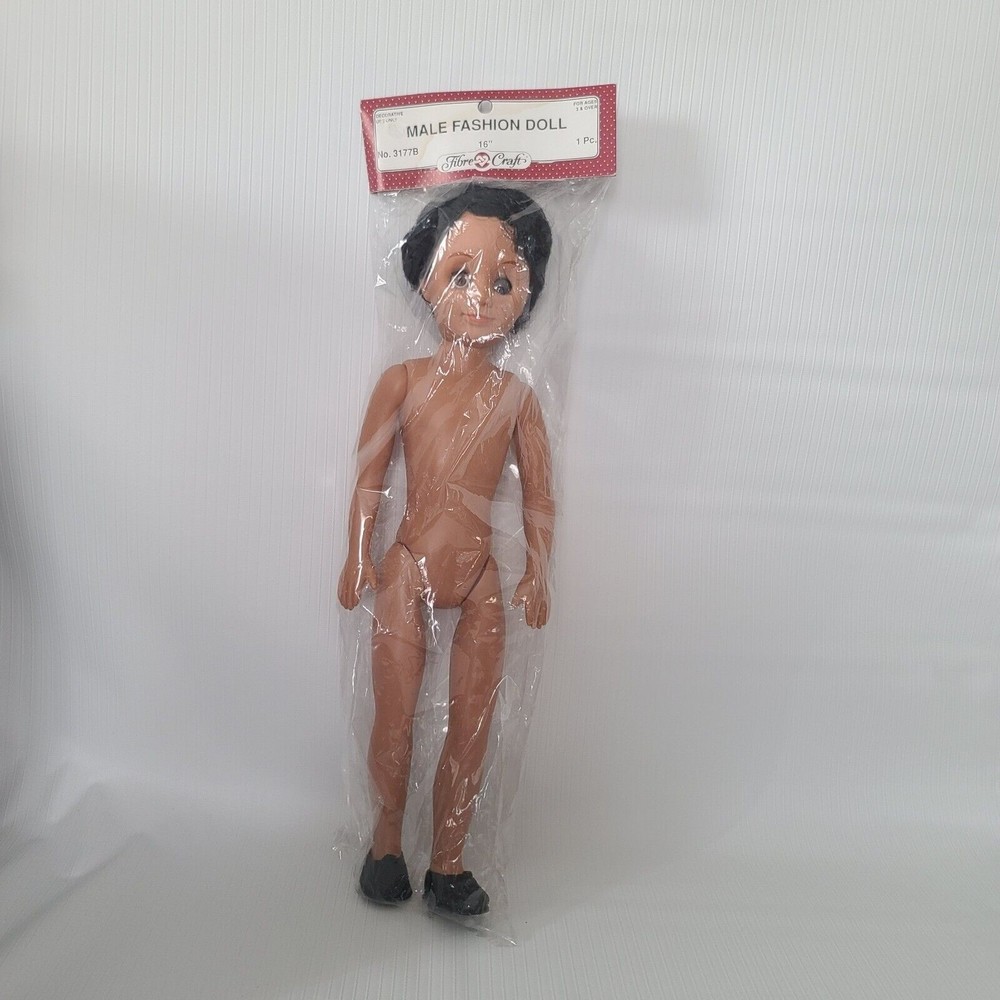 Vintage Fibre Craft 16" Male Fashion Doll No #3177B Collectible NOS 1988